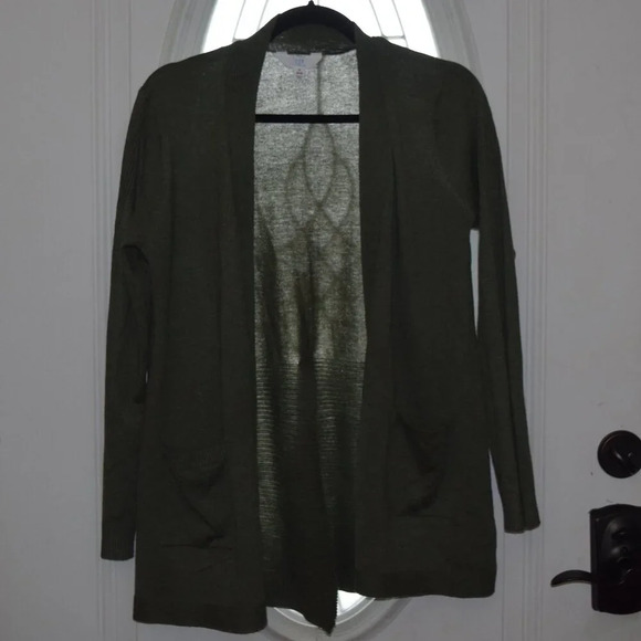 TIME & TRU Women's Green Open Cardigan Size S 4/6 - Picture 1 of 4